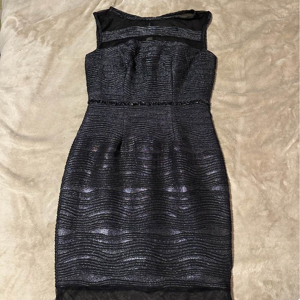 Women's size 4 Black Melrose dress with shear